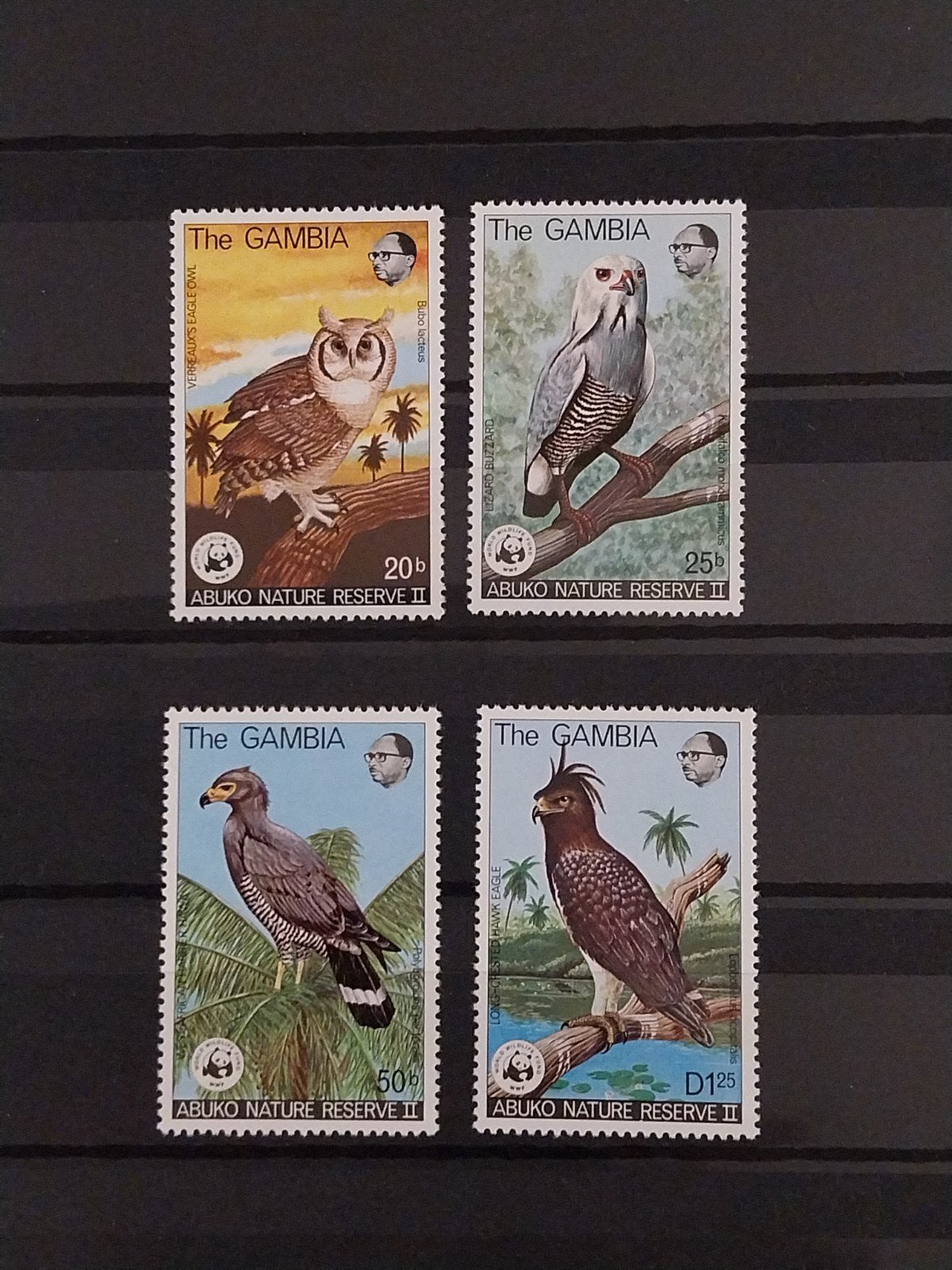 Wwf Gambia 374-377vogels 1978 postfris mi 140 euro, Ophalen of Verzenden, Dier of Natuur