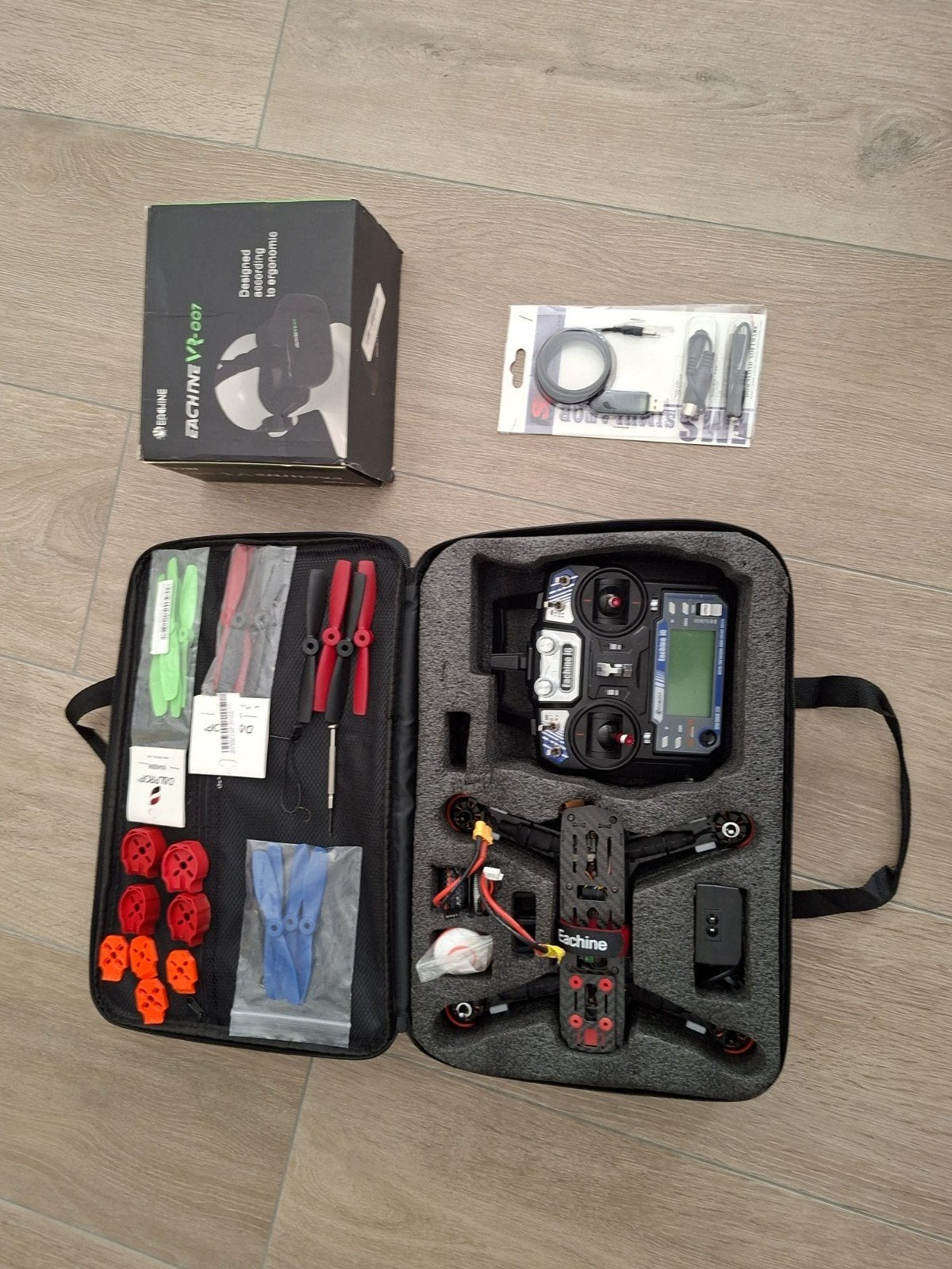 Eachine Falcon 250 FPV Racing Drone met VR-007 Goggles, Ophalen of Verzenden