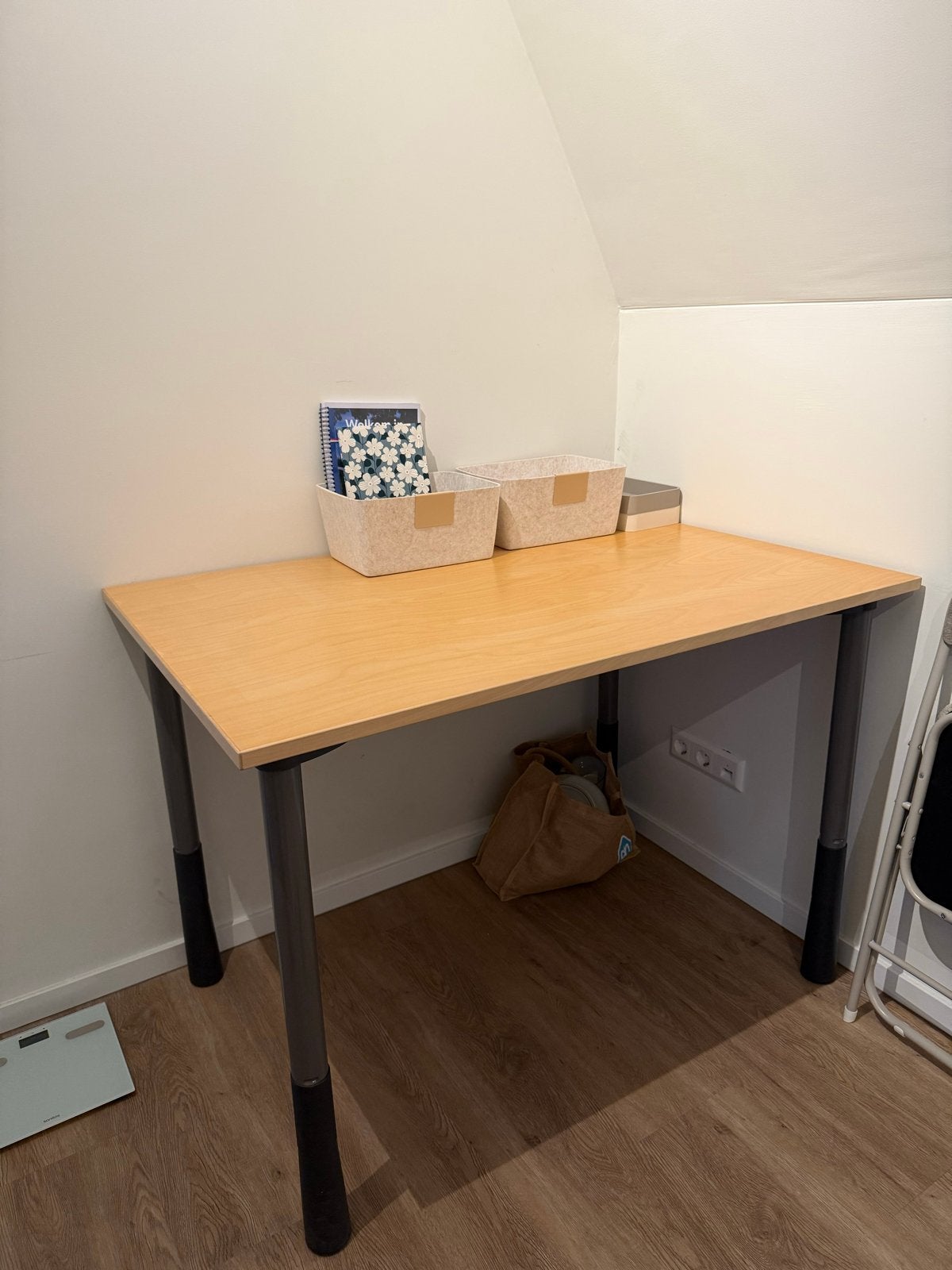 Set van 3 houten bureaus, Huis en Inrichting, Bureaus, Ophalen, Gebruikt, 120 cm, Hout