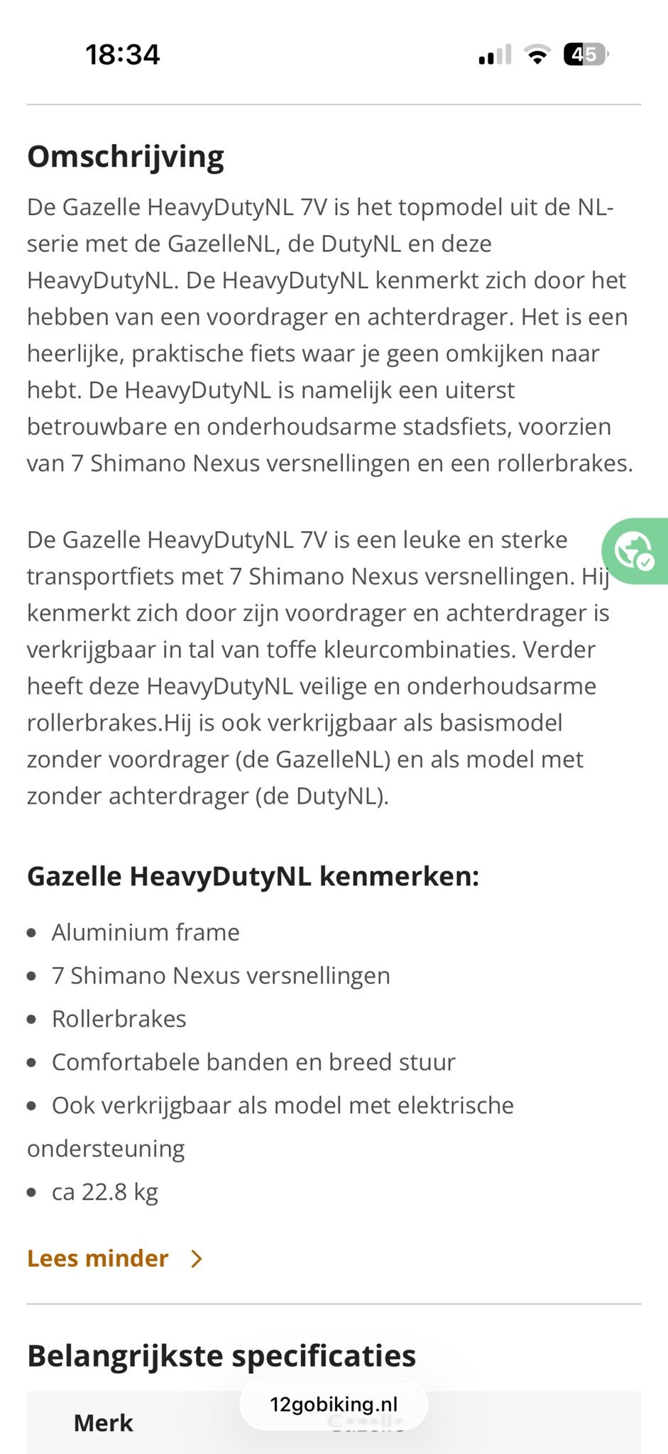 Foto 16 van Gazelle Heavy Duty NL T7 frame54 2017 fiets met krat en slot
