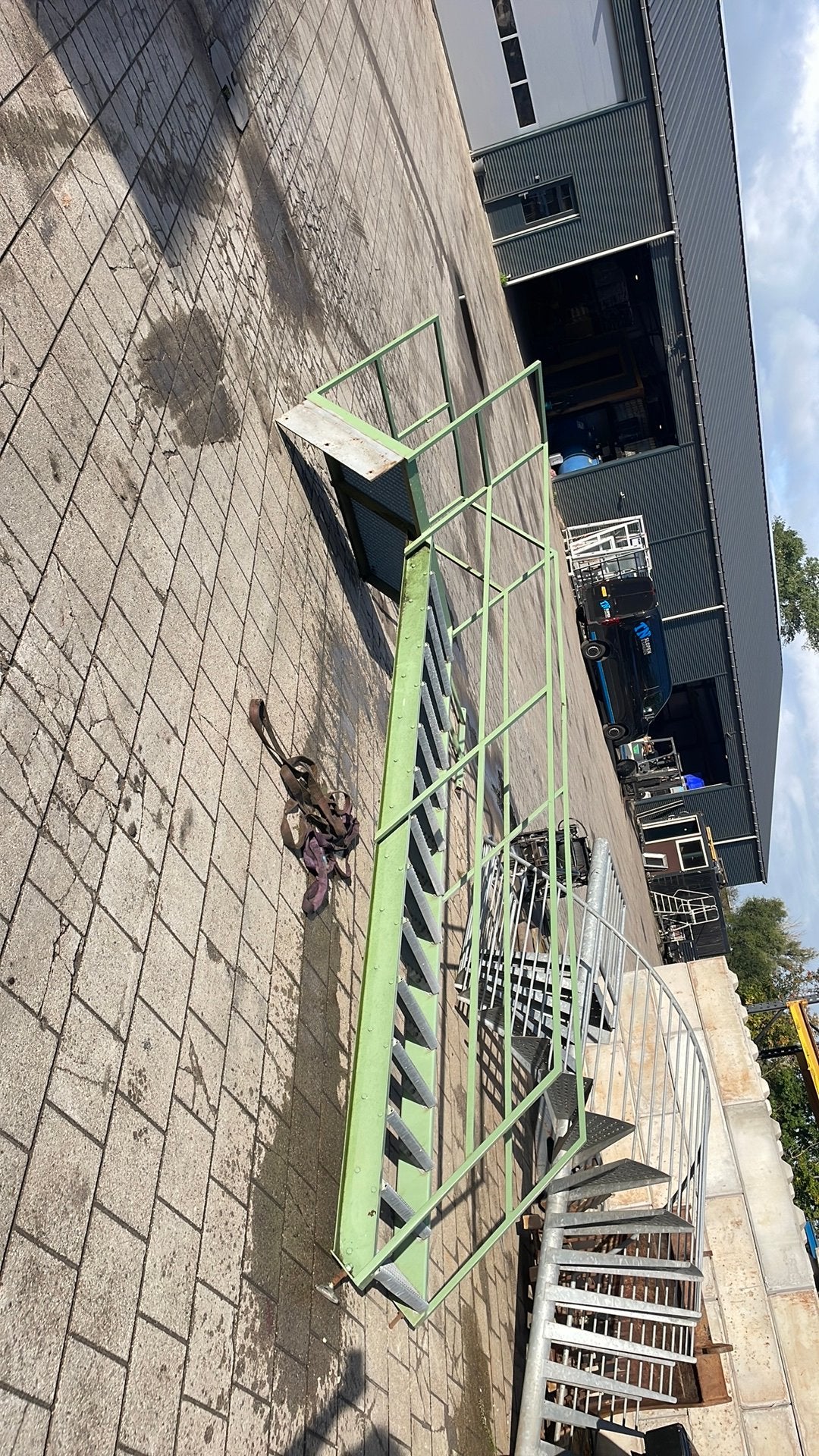 Ijzeren bordestrap, Ophalen, Gebruikt, 2 tot 4 meter