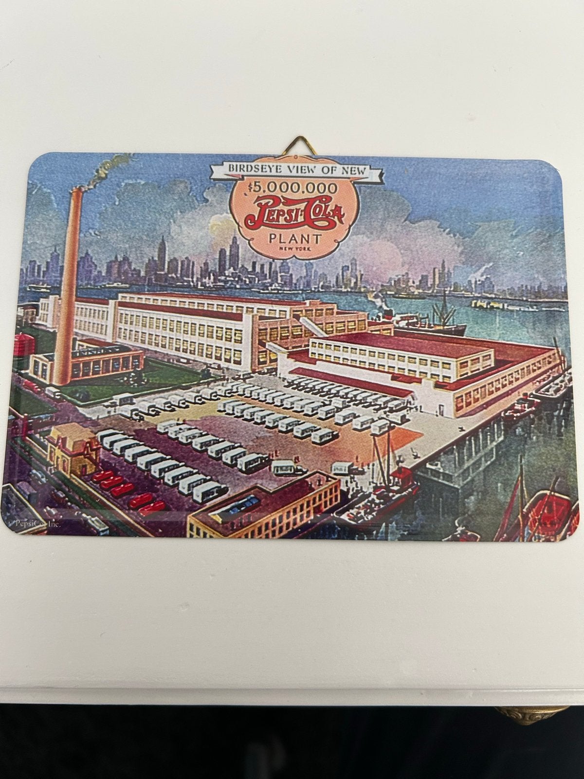 Vintage Pepsi-Cola Plant New York reclamebord, Verzamelen, Ophalen of Verzenden, Gebruikt, Reclamebord
