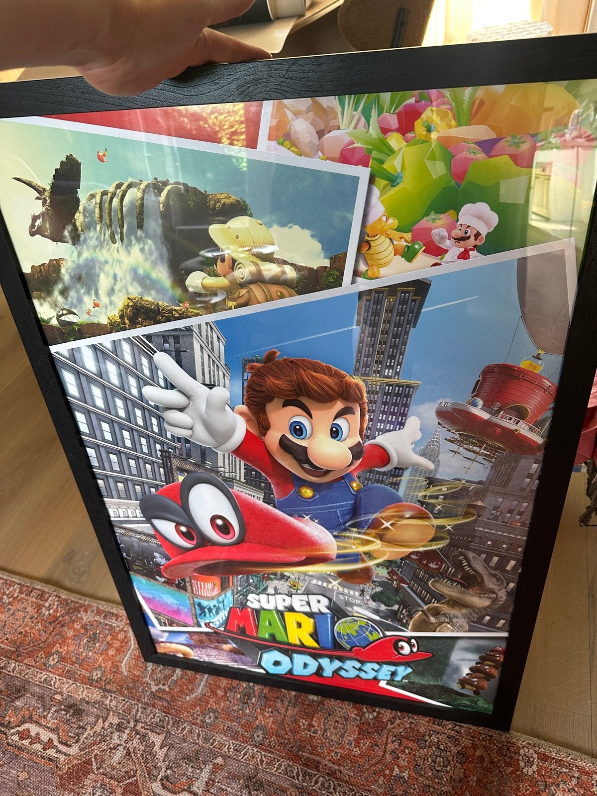 Super Mario Odyssey Poster 90x60 (zonder lijst), Rechthoekig Staand, Deurposter of groter, Nieuw, Ophalen of Verzenden