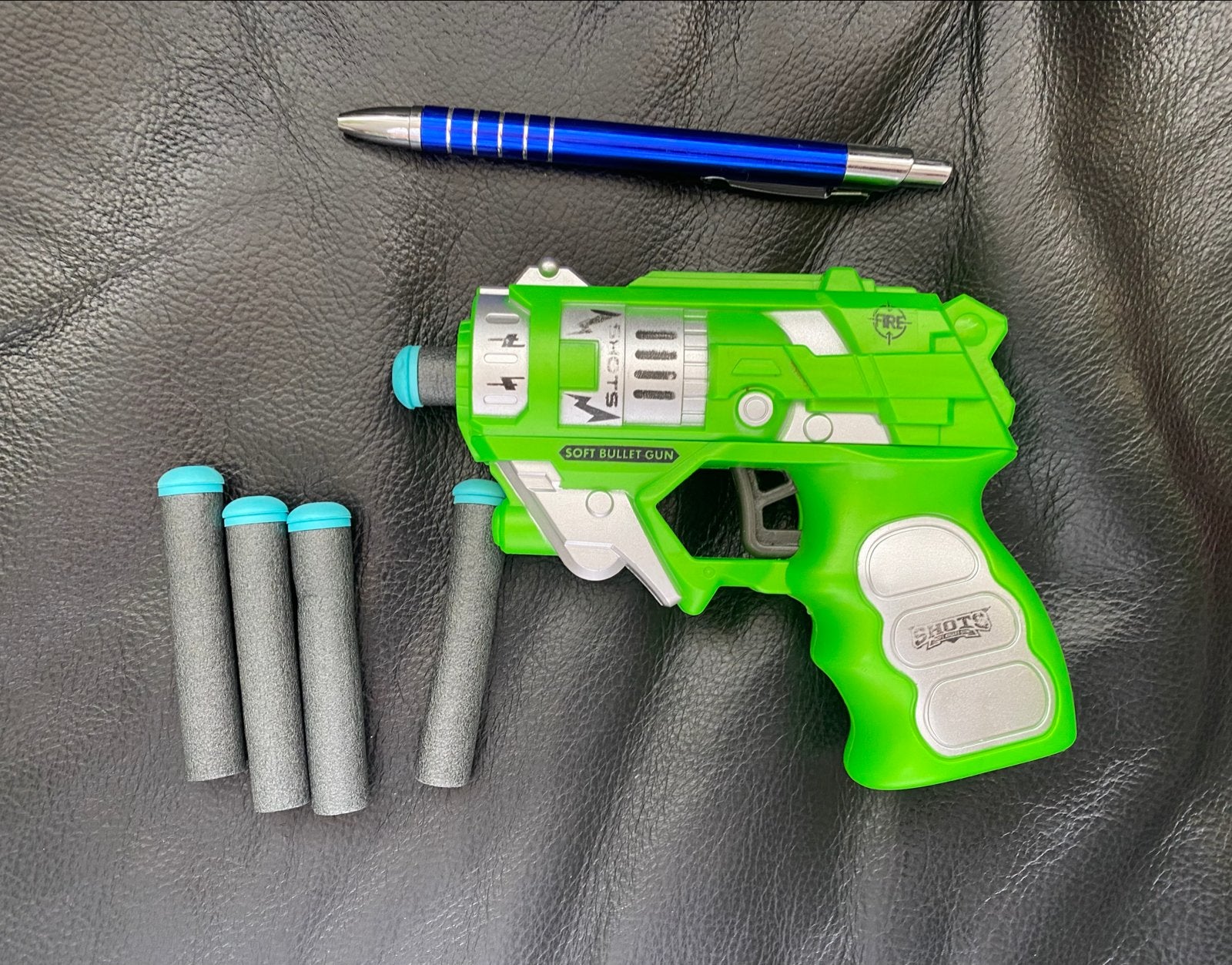 Groen Speelgoedpistool met Zachte Kogels zgan, Ophalen of Verzenden, Zo goed als nieuw, Jongen of Meisje