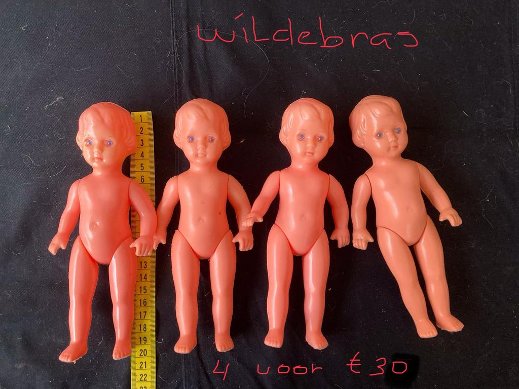 🌿 Oude pop,🌿” LOTJE,4 KLEINE WILDEBRAS POPJES”🌿50er jr, Verzamelen, Poppen, Verzenden, Zo goed als nieuw, Pop