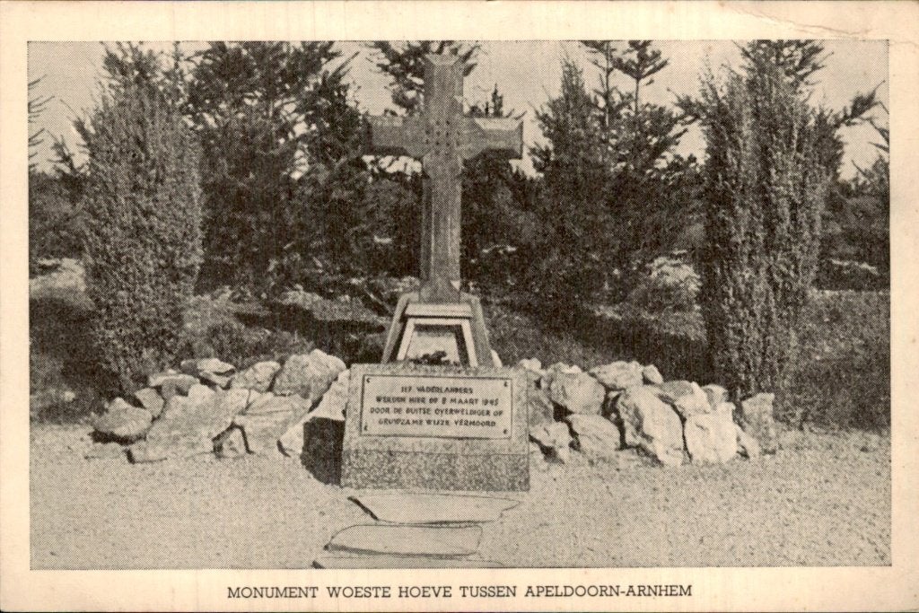 Apeldoorn-Arnhem - Monument - Woeste Hoeve, Ophalen of Verzenden, 1940 tot 1960, Ongelopen, Gelderland