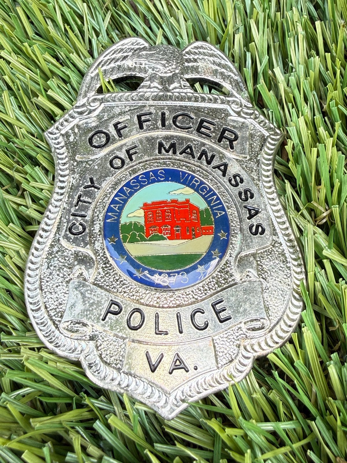 Manassas Virginia Politie Badge - Vintage Collectie, Ophalen of Verzenden, Gebruikt