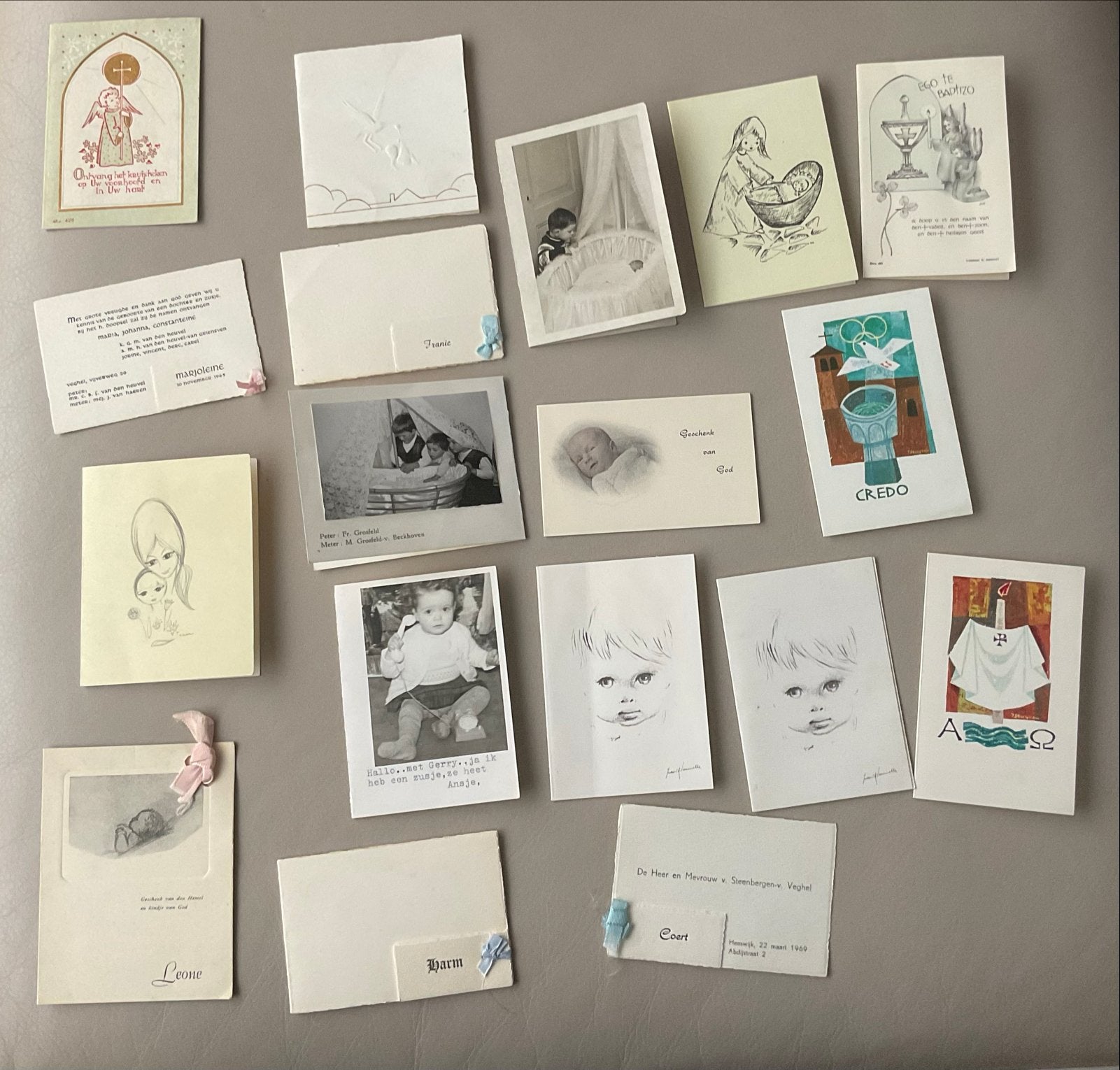 Collectie vintage geboortekaartjes en doopkaarten, Ophalen of Verzenden, Voor 1970, Geboortekaartje