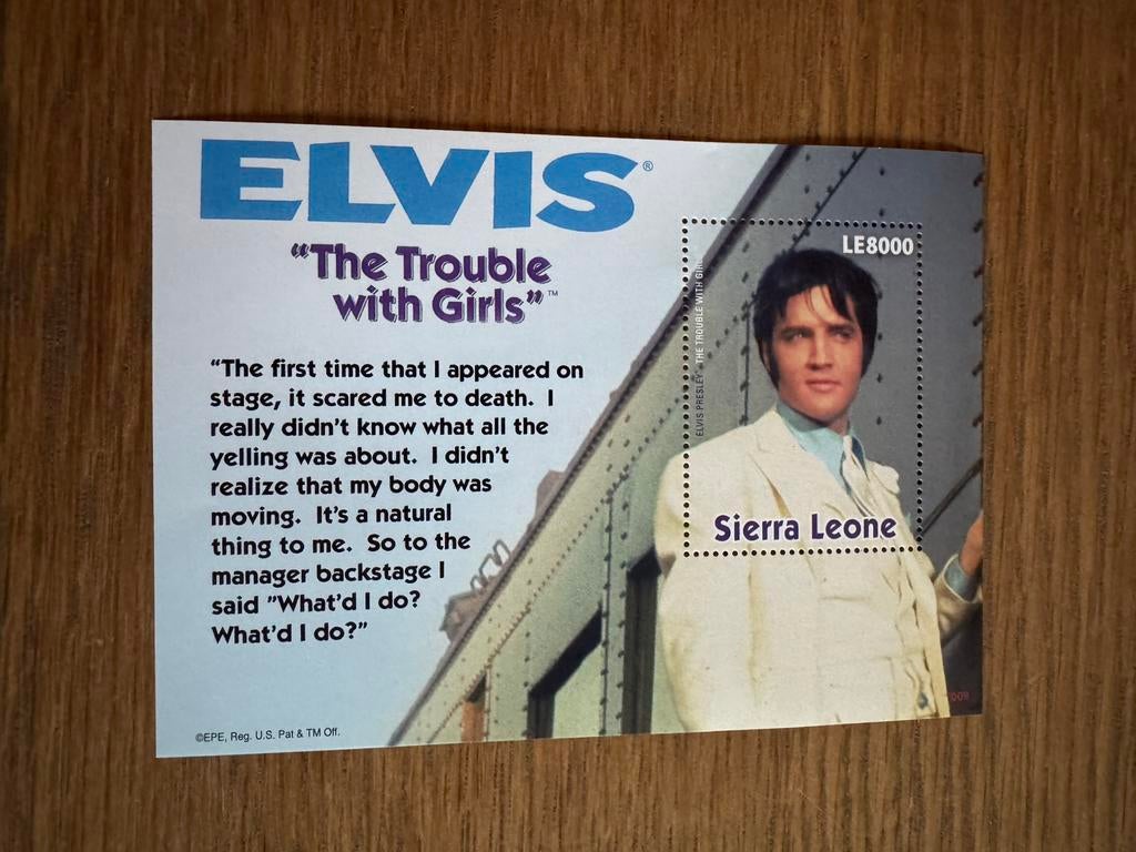 Sierra Leone blok Elvis Presley, Ophalen of Verzenden, Postfris