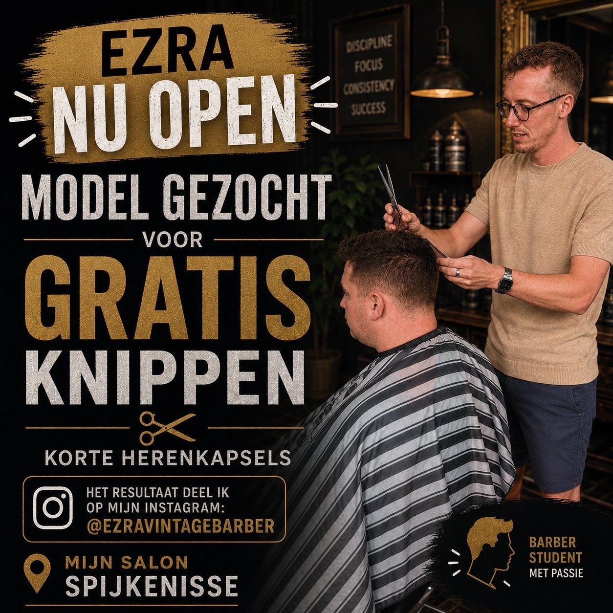 Spijkenisse; Gezocht herenmodel kort haar (gratis knipbeurt), Ophalen, Zo goed als nieuw, Pruik of Haarverlenging