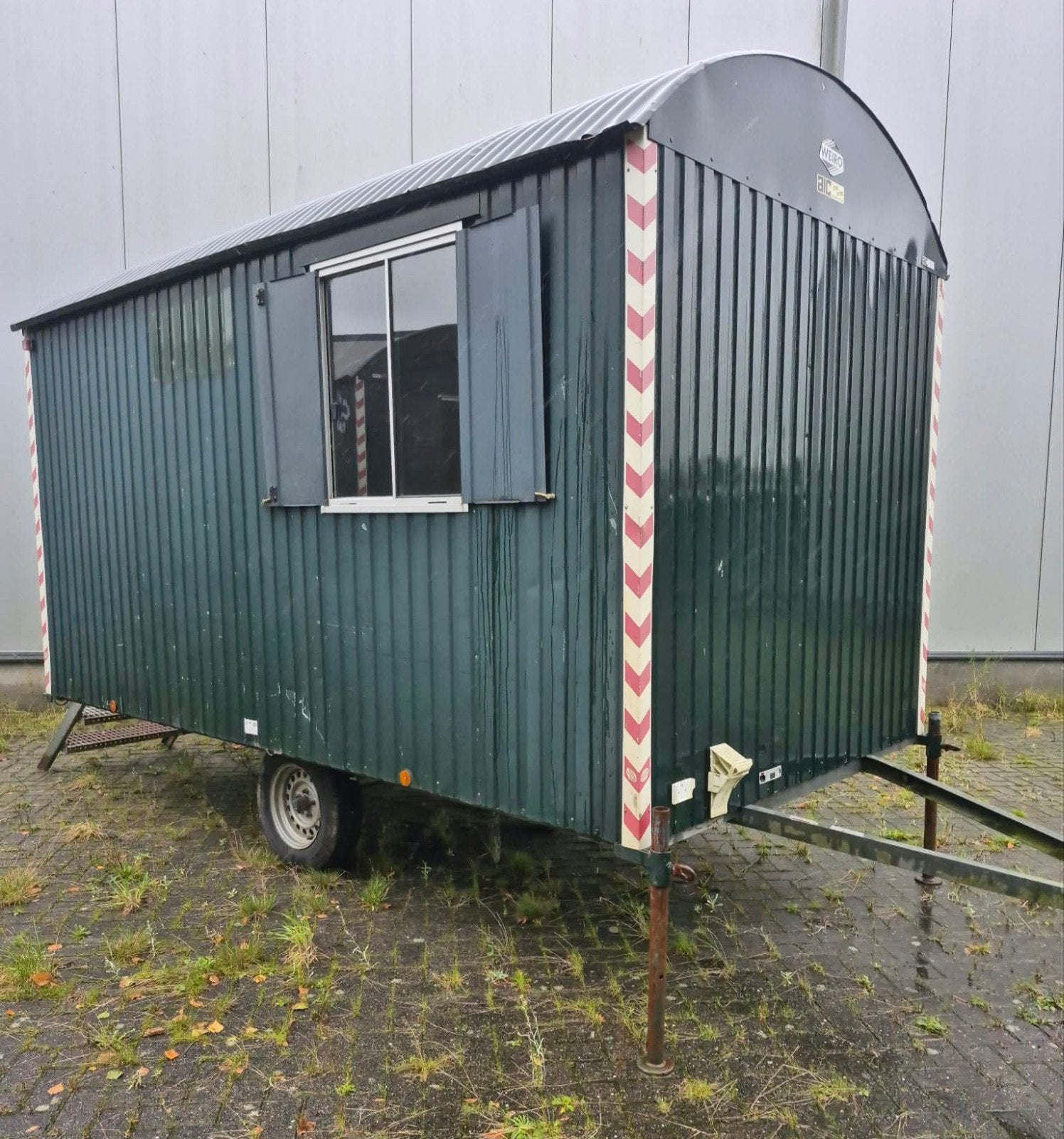 Mooie metalen bouwkeet/schaftwagen/werkplek/tinyhouse, Ophalen