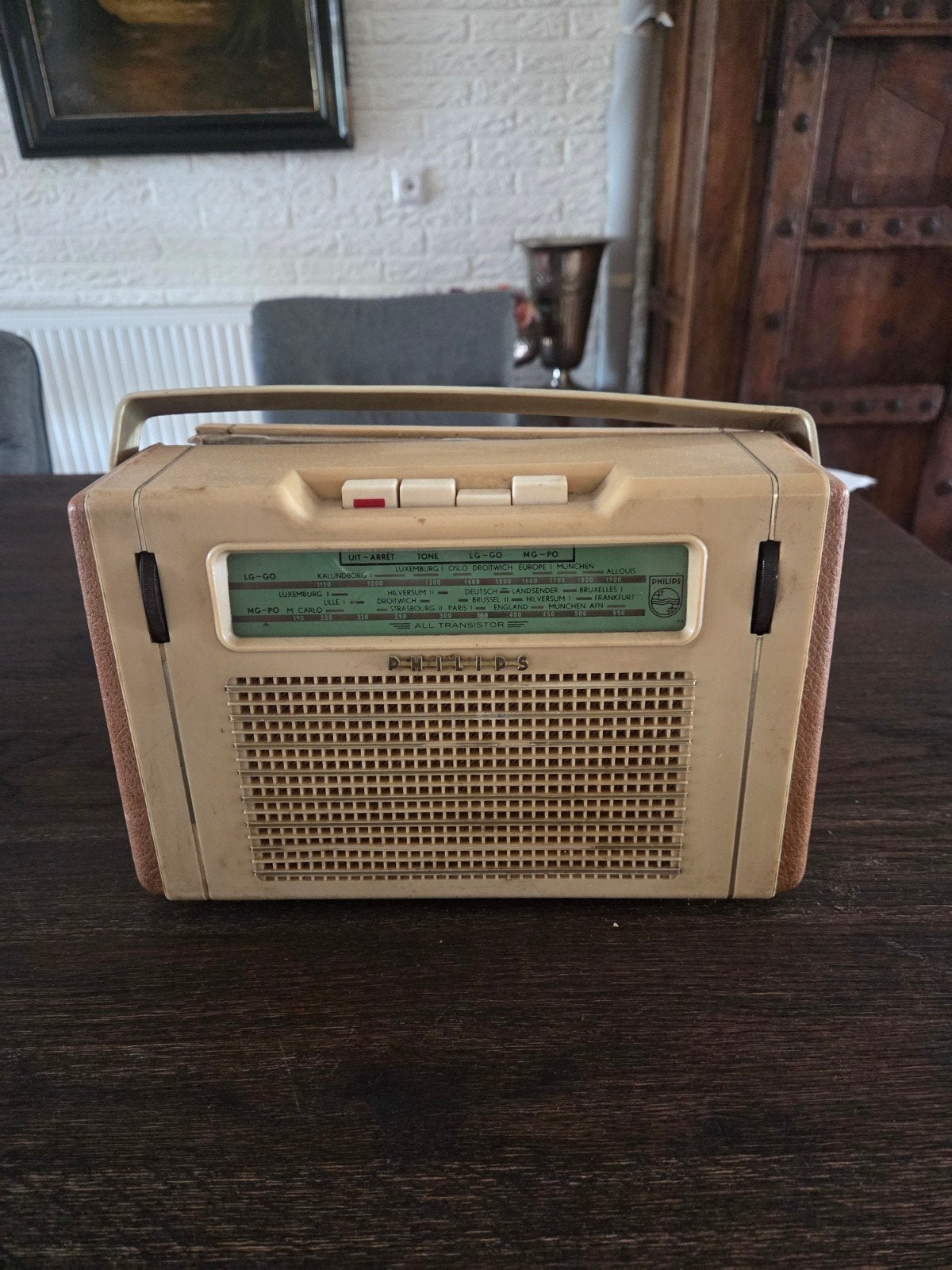 Vintage Philips Transistorradio - Klassieke Ontvanger, Ophalen of Verzenden, Radio