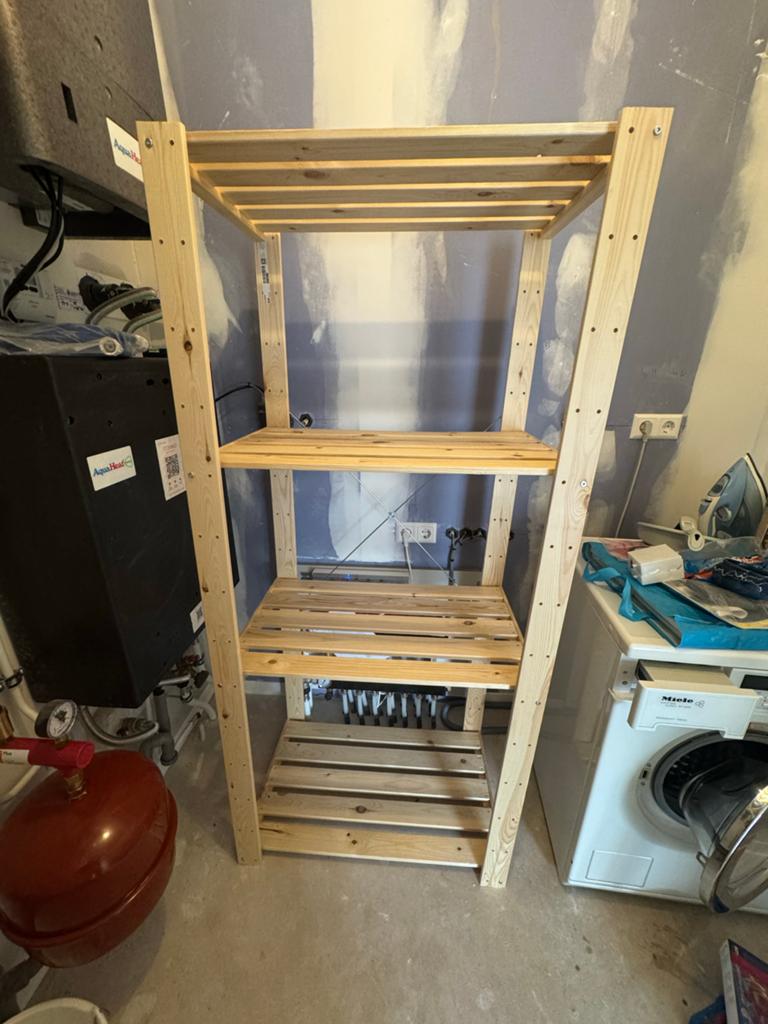 Houten Stelling Kast IKEA, Huis en Inrichting, Kasten | Stellingkasten, Ophalen, Zo goed als nieuw