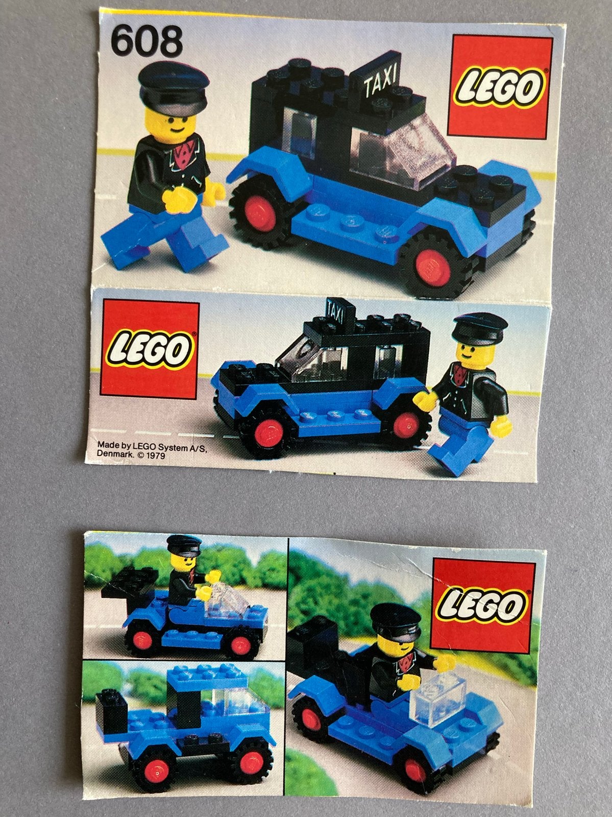 Lego 608 Taxi met minifiguur en instructies, Lego, Ophalen of Verzenden, Compleet, Complete set