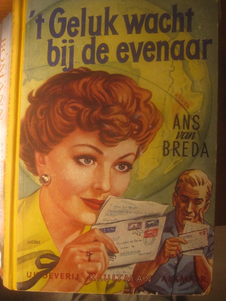 Ans van Breda 't geluk wacht bij de evenaar, oud meisjesboek, Gelezen, Ophalen of Verzenden, Nederland, Ans van Breda