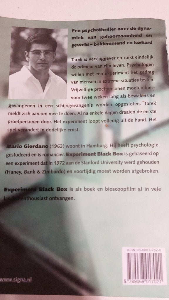 Foto 2 van Experiment Black Box - Mario Giordano (Psychothriller)