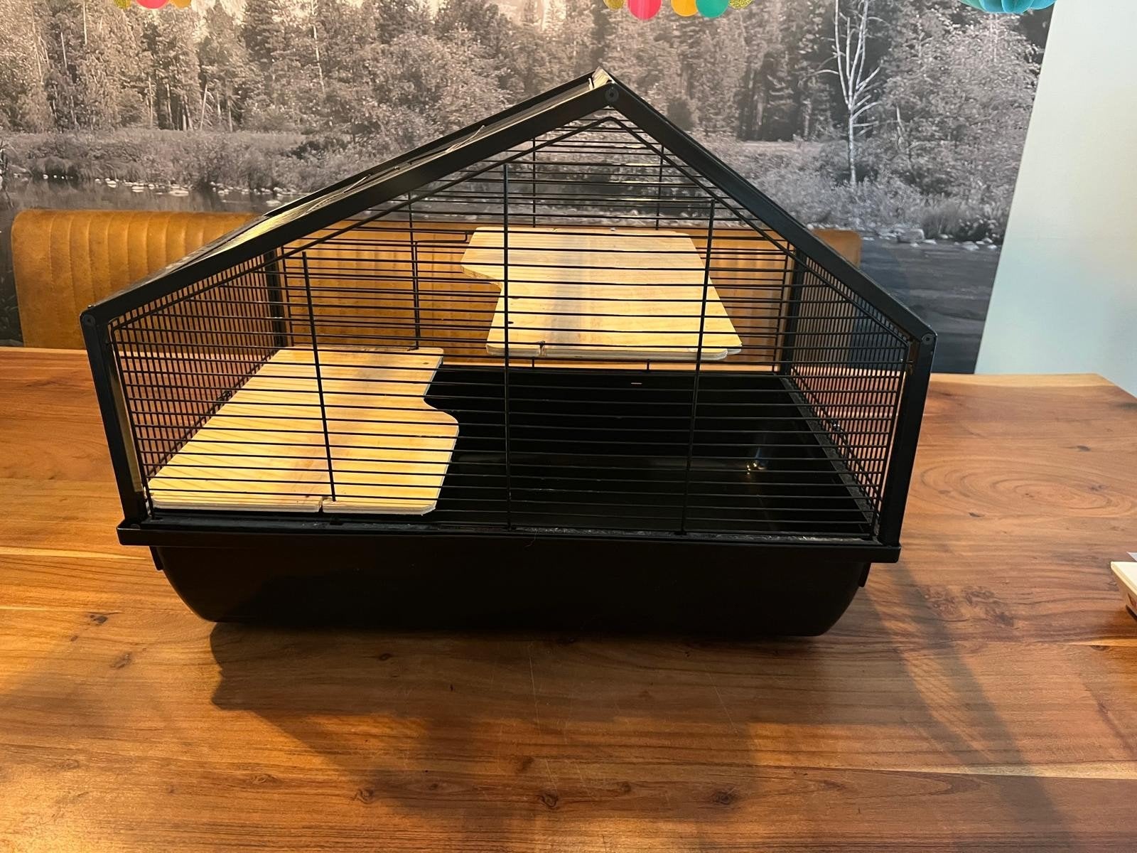 Hamster hok + toebehoren, Dieren en Toebehoren, Knaagdieren en Konijnen | Hokken en Kooien, Minder dan 75 cm, Zo goed als nieuw