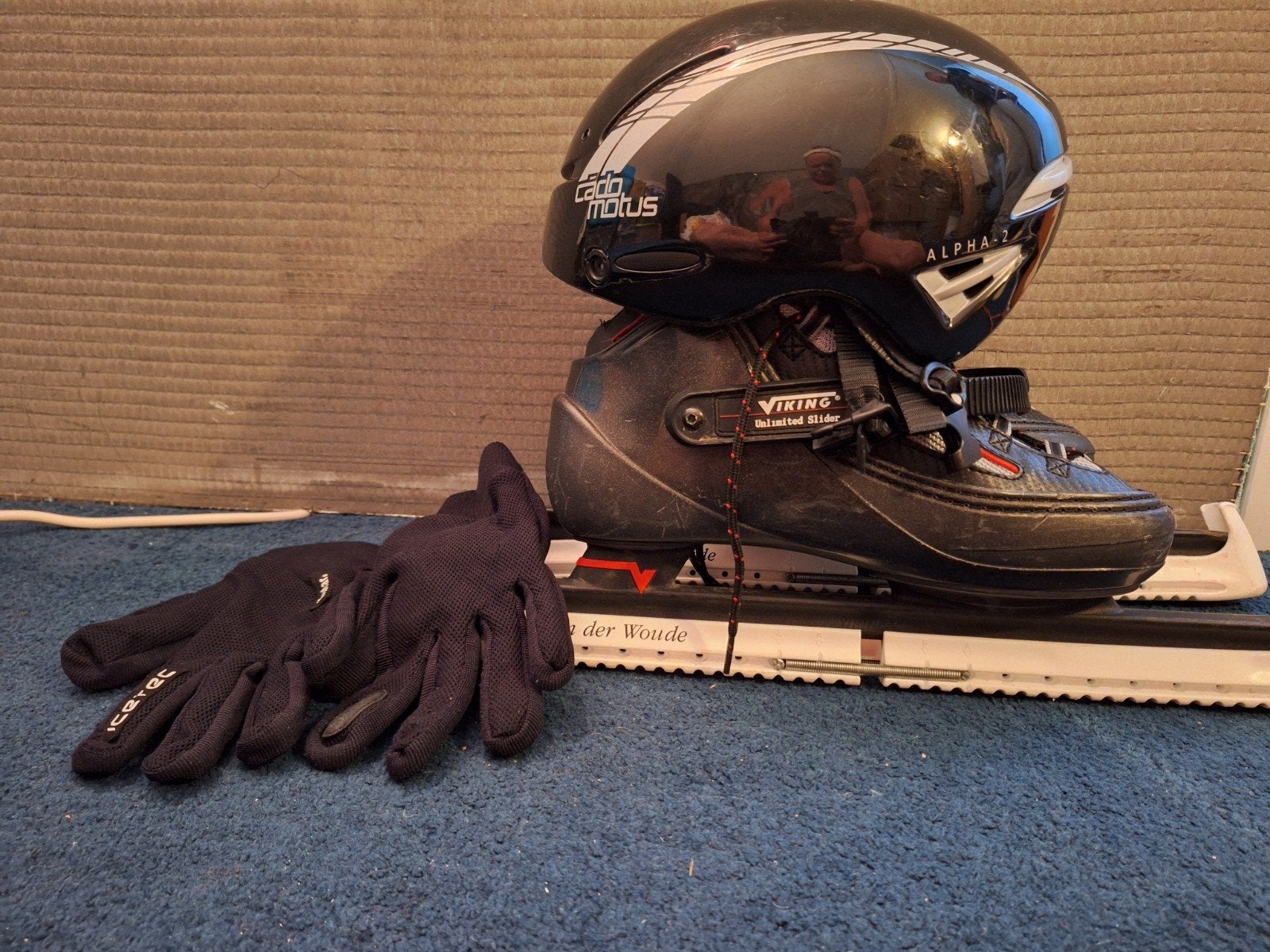 Viking Noren Schaatsen, helm en handschoenen, Ophalen of Verzenden, Gebruikt, Noren, Viking