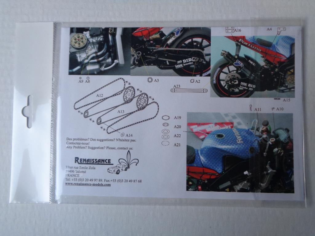 Renaissance Chainset Yamaha YZR-M1`04 (Tamiya 1:12 ), Overige merken, 1:32 tot 1:50, Overige typen, Nieuw