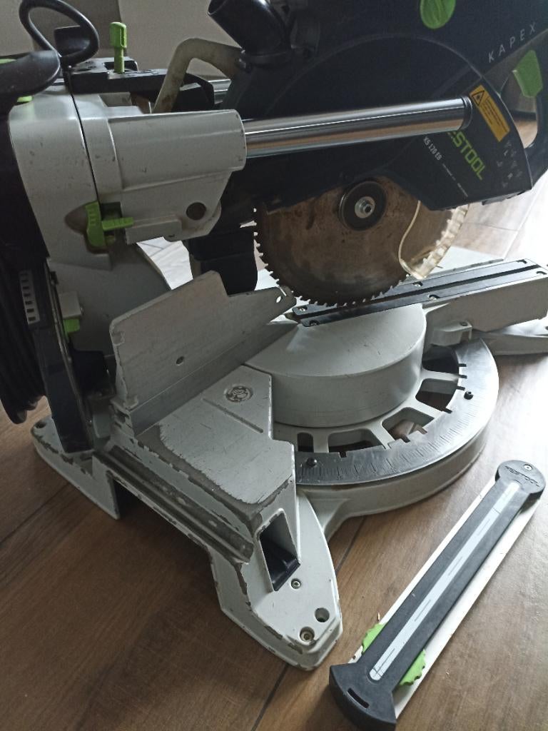 Festool ks,120 eb kapex afkortzaag, Doe-het-zelf en Verbouw, Gereedschap | Zaagmachines, Ophalen, Gebruikt, 70 mm of meer, Afkortzaag