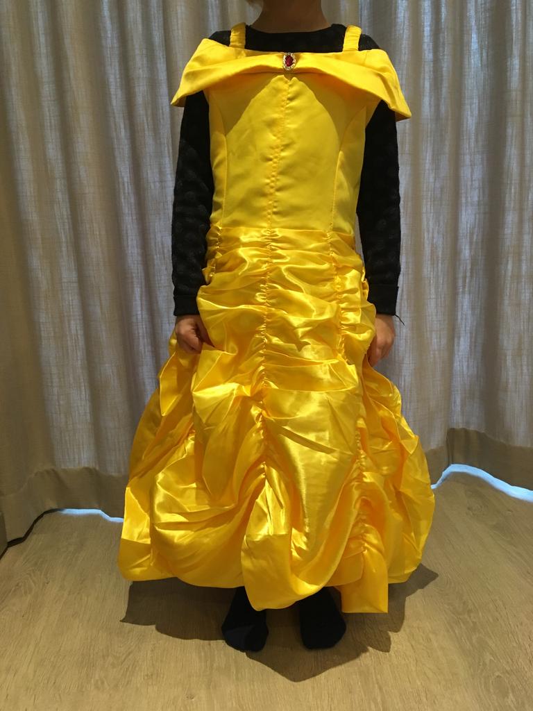 Nieuwe fel gele belle prinsessenjurk maat 98/104, Kinderen en Baby's, Carnavalskleding en Verkleedspullen, Ophalen of Verzenden