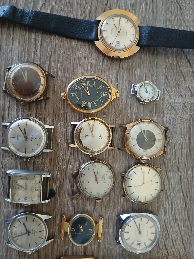 oude vintage Horloges, Overige merken, Staal, Gebruikt, Polshorloge