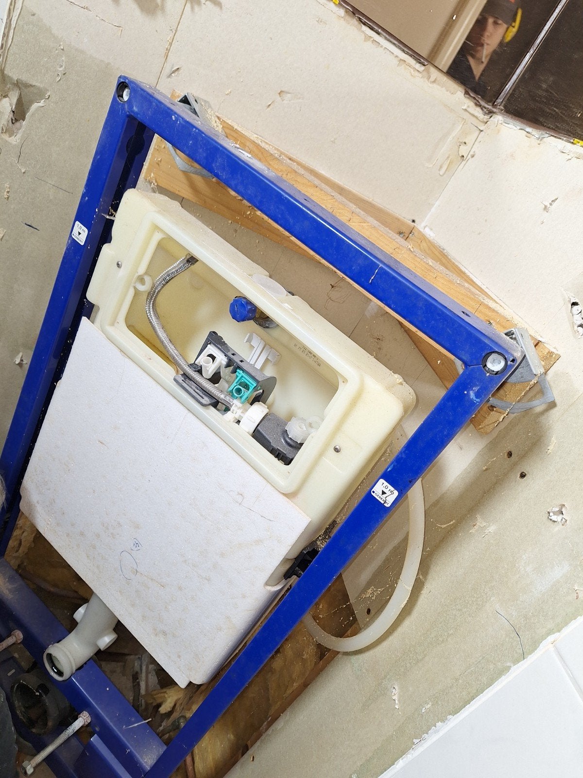 Geberit inbouwreservoir compleet met wc / toilet, Ophalen, Gebruikt, Toilet
