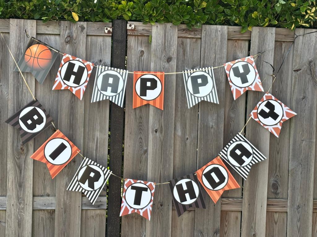 Kinderverjaardag versiering thema:basketbal!!, Ophalen of Verzenden, Zo goed als nieuw, Versiering, Verjaardag