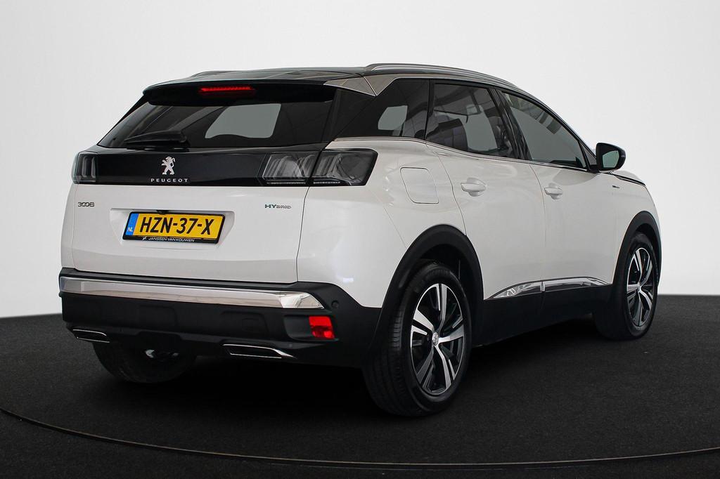 Peugeot 3008 1.6 HYbrid 225 GT Panoramadak / Achteruitrijcam, Auto's, Peugeot, Euro 6, Alcantara, Wit, Plug-in hybride
