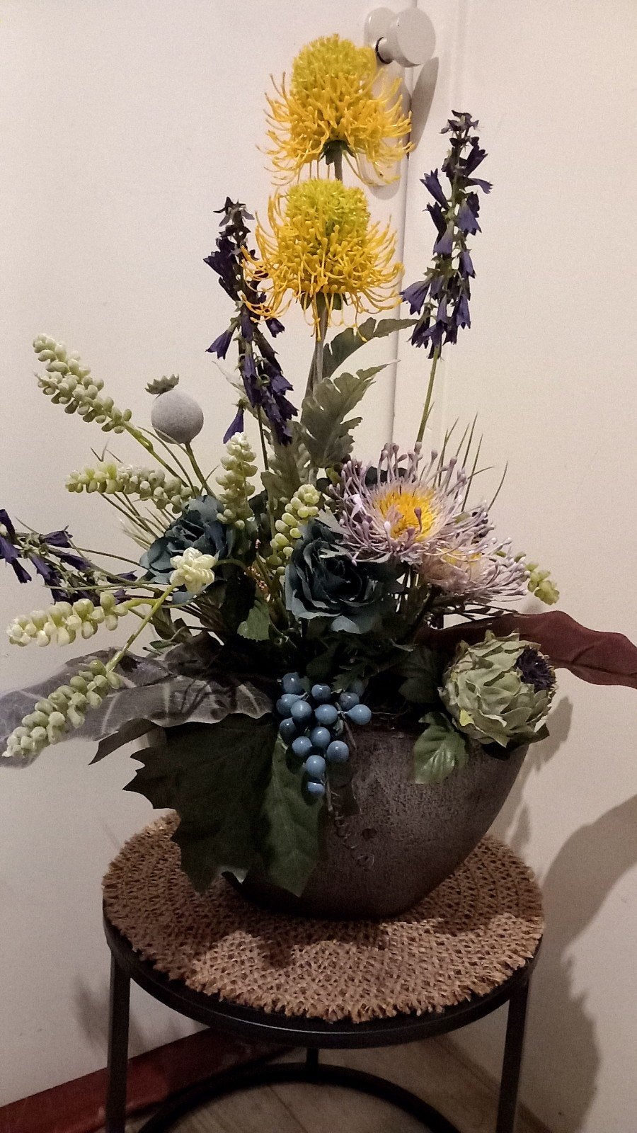 Prachtige kunstbloemen in pot -  bieden mag, Binnen, Ophalen of Verzenden, Zo goed als nieuw, Met pot of vaas