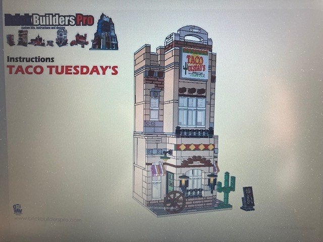 LEGO MOC Taco Tuesday Restaurant, Ophalen of Verzenden, Zo goed als nieuw, Complete set, Lego