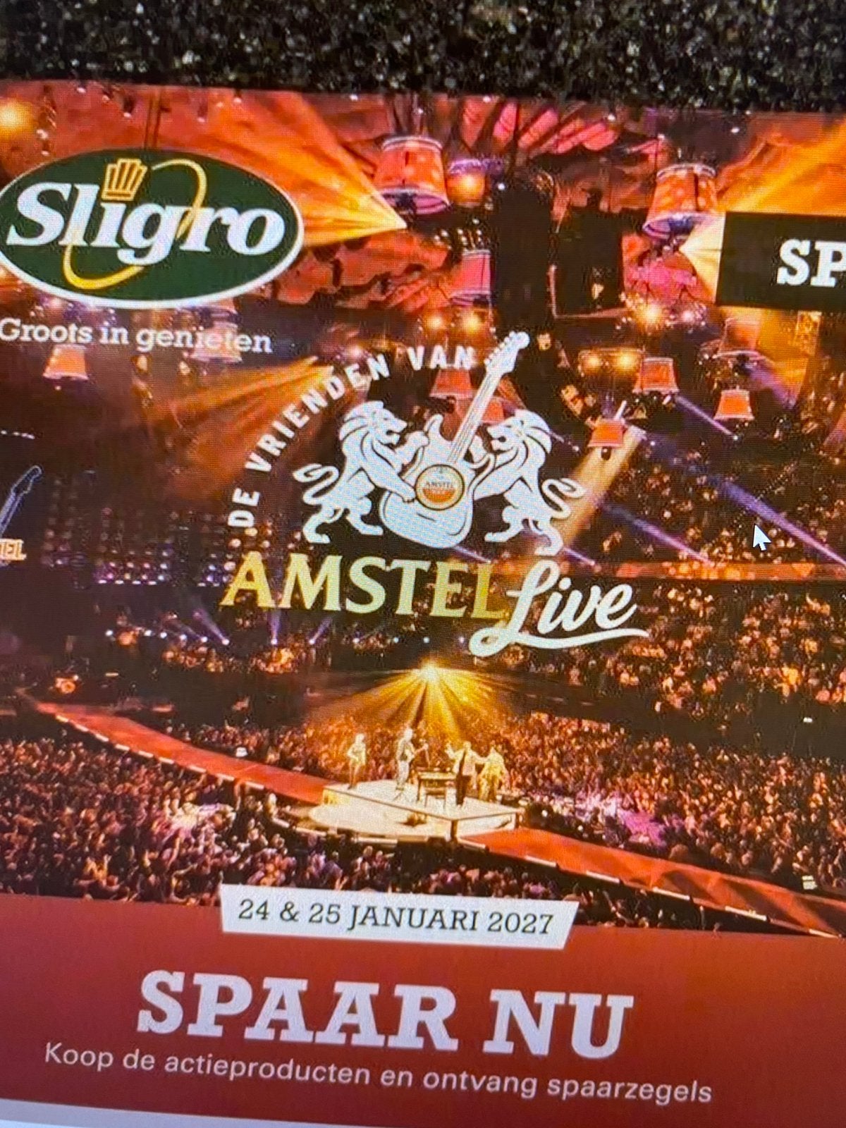 2 Tickets Vrienden van Amstel Live Sligro, Twee personen, Januari