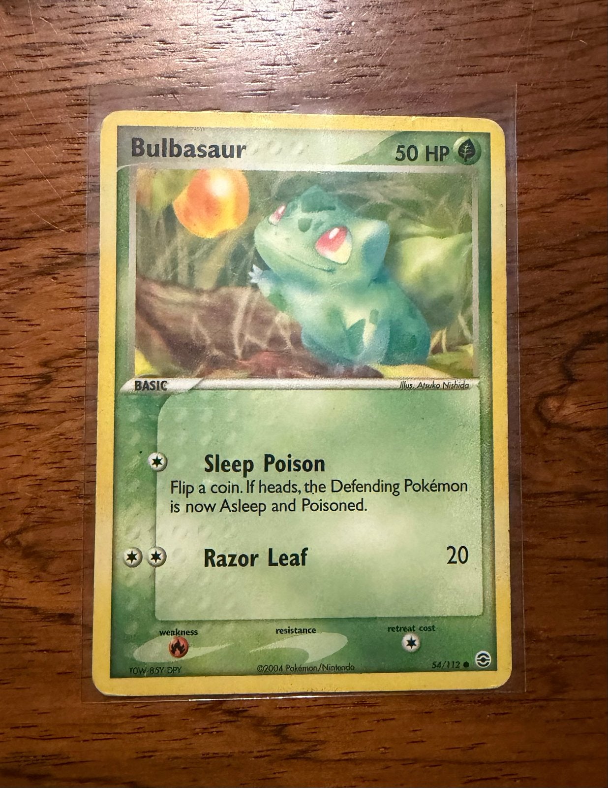 Bulbasaur Pokémon Kaart 50 HP - 2004 Nintendo, Hobby en Vrije tijd, Verzamelkaartspellen | Pokémon, Ophalen of Verzenden, Gebruikt