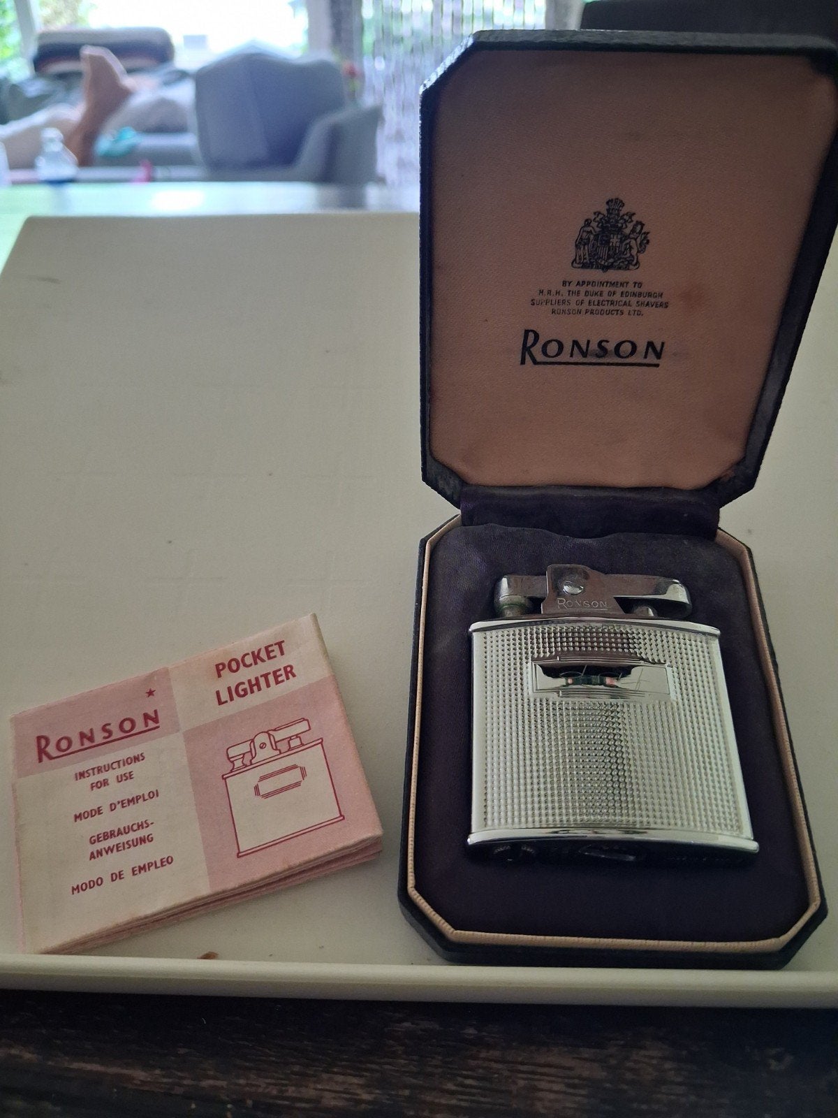 Ronson Pocket Lighter Origineel in Doos met Handleiding, Ophalen of Verzenden