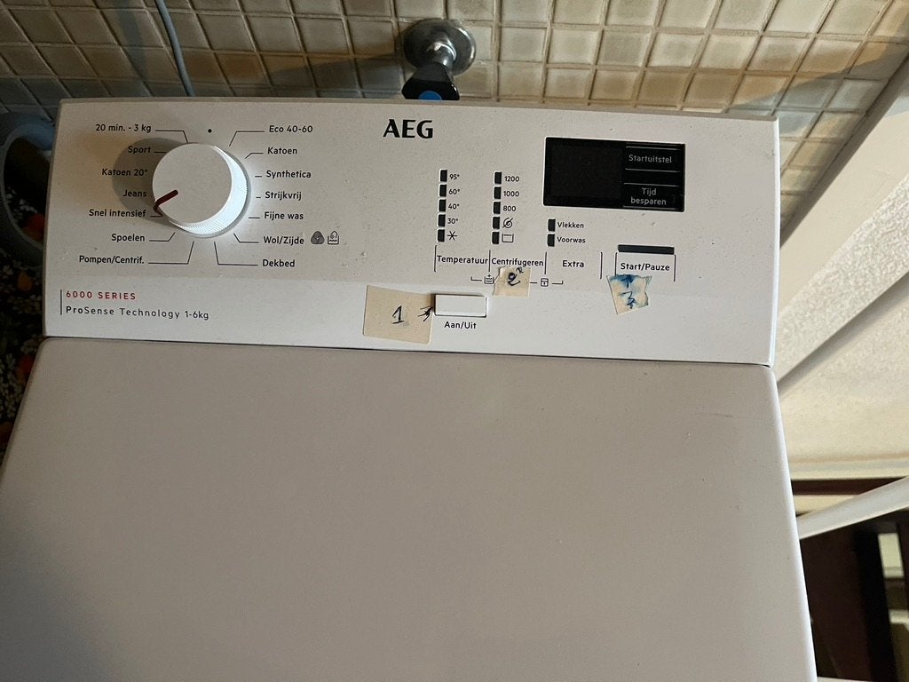 AEG 6000 technologie wasmachine, Witgoed en Apparatuur, Energieklasse A of zuiniger, Bovenlader, Ophalen of Verzenden, Zo goed als nieuw