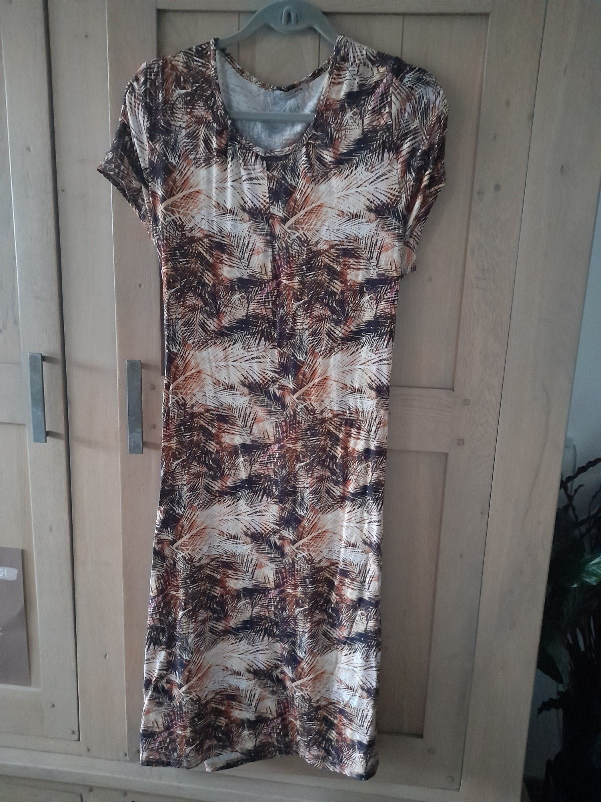 CadaDía zomerjurk met palmbladprint, Kleding | Dames, Jurken, Overige kleuren, Ophalen of Verzenden, Maat 36 (S), Gedragen
