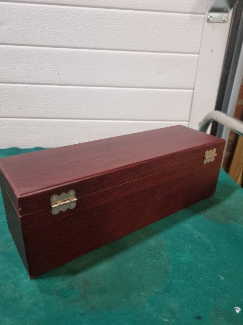 wijnkist voor 1 fles rood hout, Verzenden