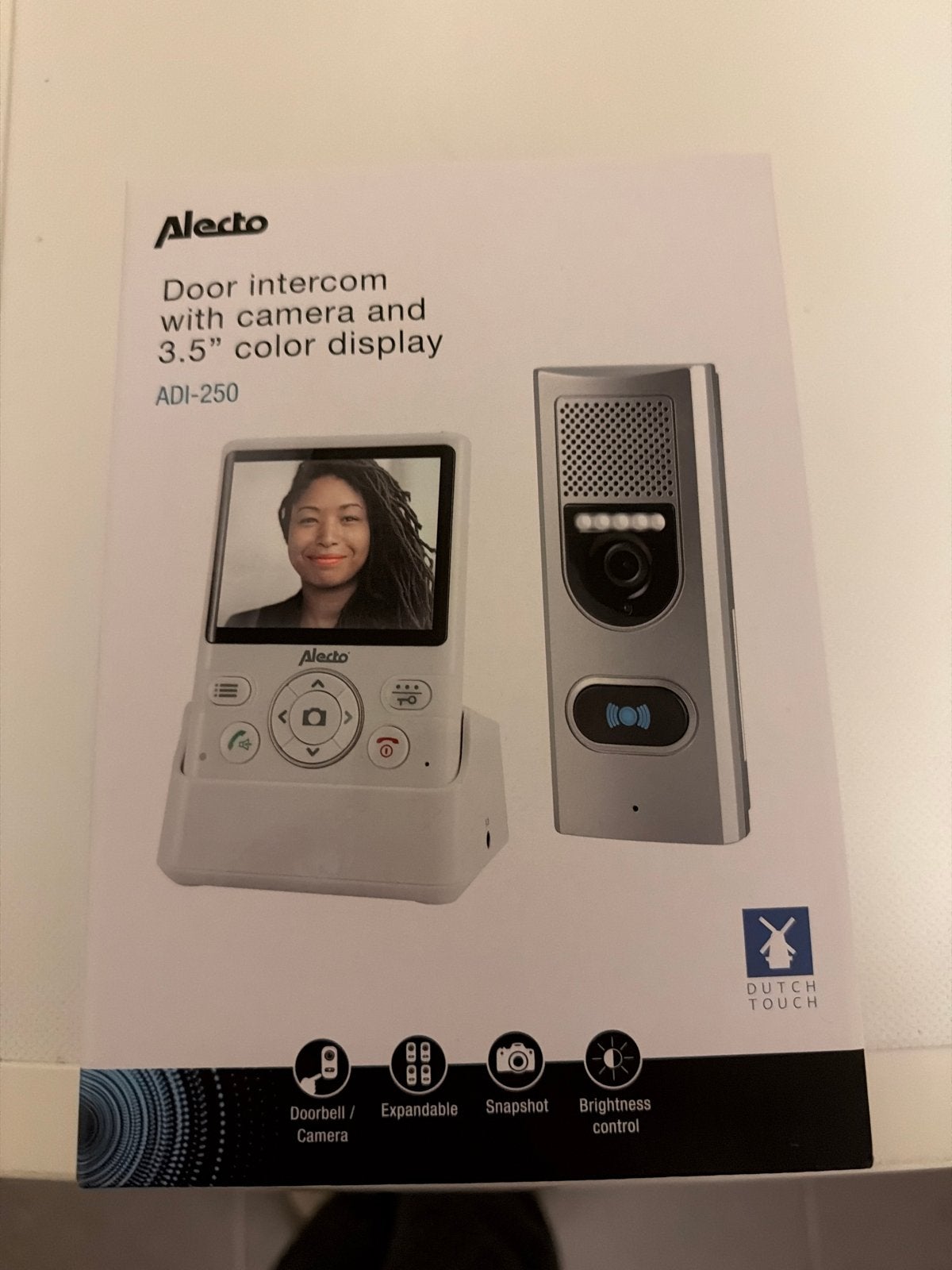 Alecto ADI-250 Draadloze Deurintercom met Camera en Display, Ophalen, Bewegingsdetectiesensor, Nieuw, Draadloos
