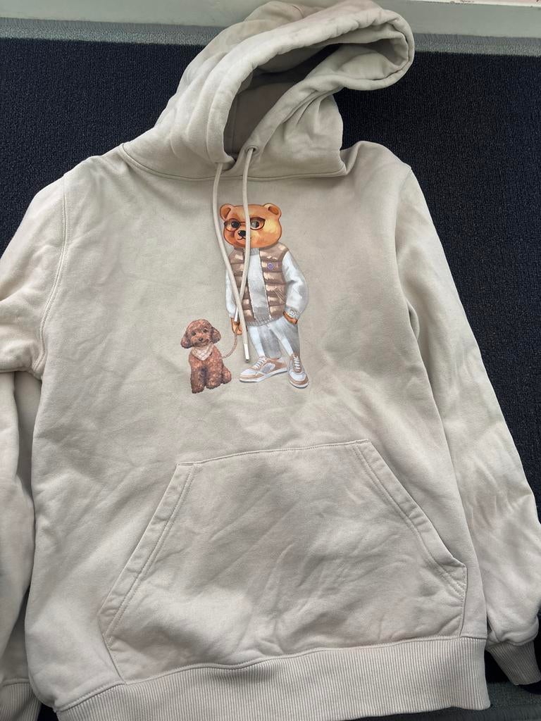 Baron Filou Hoodie met Beer en Hond Print - Maat S, Ophalen of Verzenden, Zo goed als nieuw, Maat 46 (S) of kleiner, Beige
