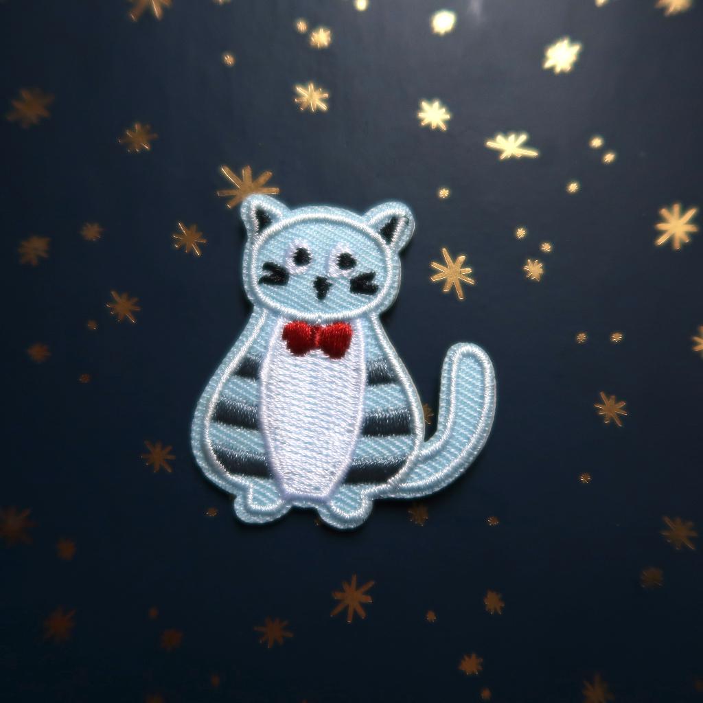 Kat opstrijkplaatje Patch Badge Applique, Verzenden, Nieuw, Overige applicaties