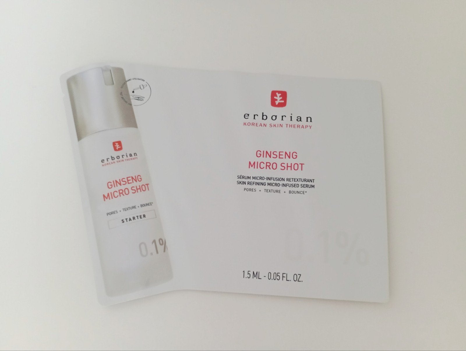 Nieuw Erborian Ginseng Micro Shot Serum Starter sample 1,5ml, Ophalen of Verzenden, Nieuw, Gehele gezicht