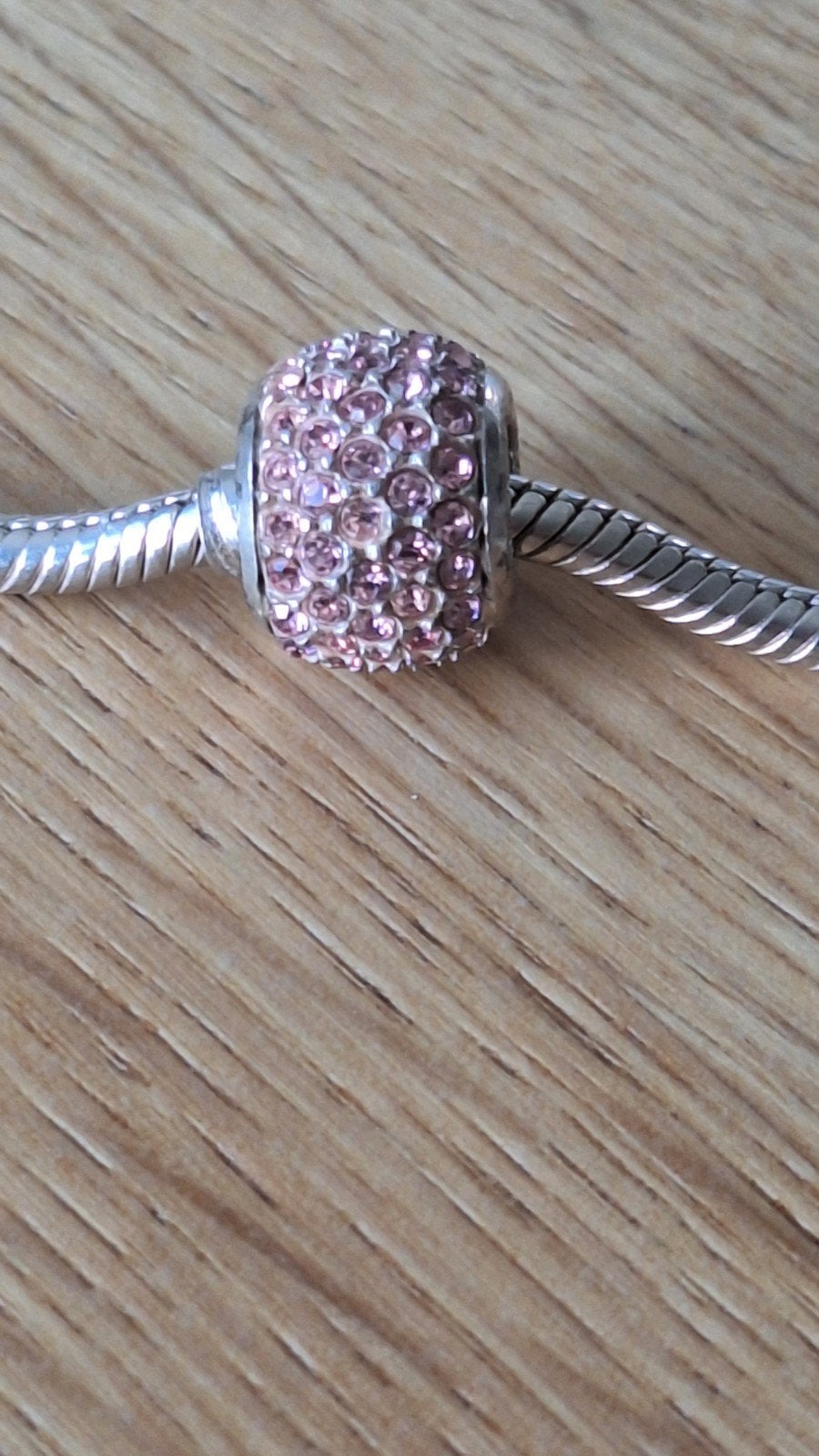 mooie bedel met tig steentjes past op o.a  Pandora, Ophalen of Verzenden, Zo goed als nieuw, Zilver, Overige merken
