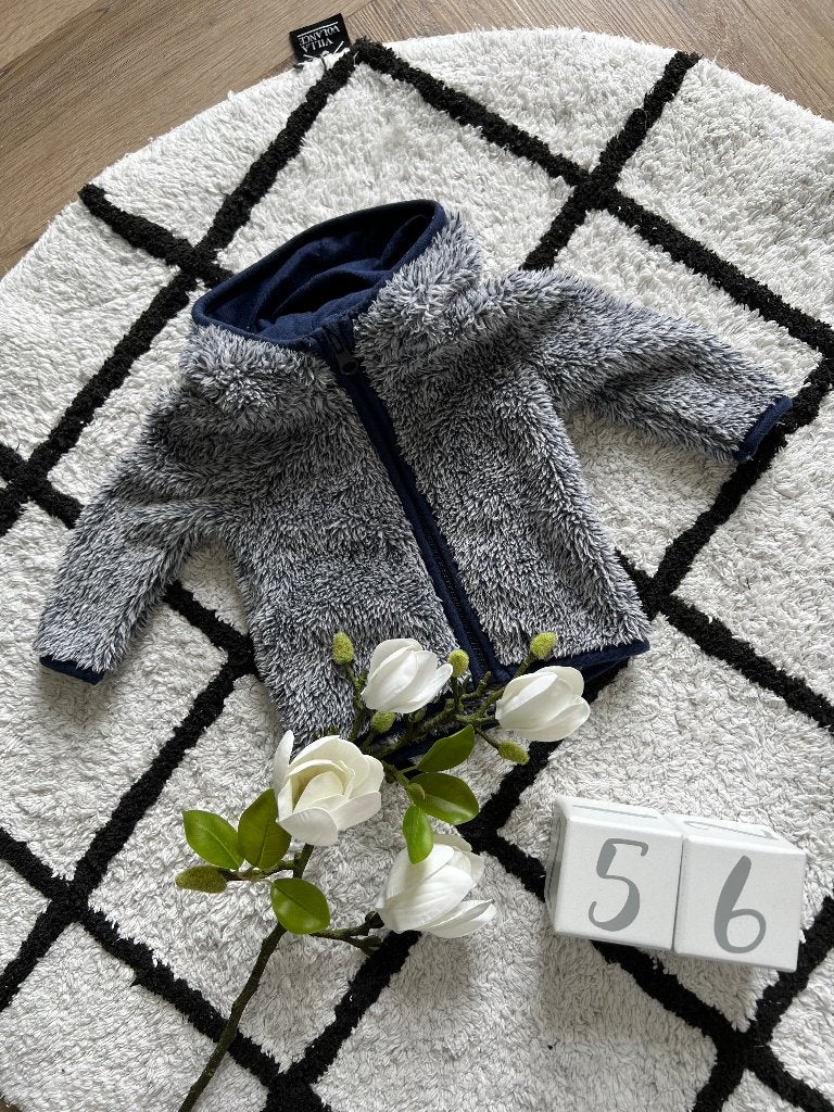 Heel goed blauw fleece Zeeman jas jack jasje vest 56 teddy, Zeeman, Jongetje of Meisje, Ophalen of Verzenden, Zo goed als nieuw