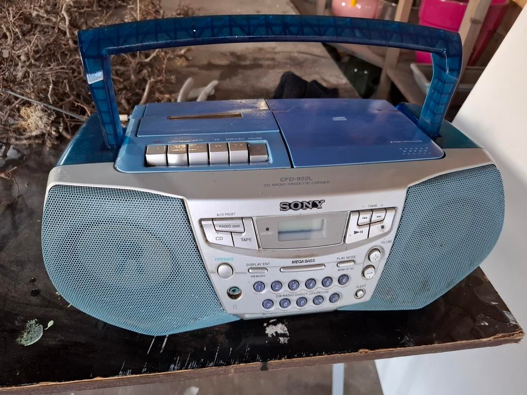 Sony cfd 922 L, radio, cd, cassette recorder, Audio, Tv en Foto, Radio's, Ophalen, Zo goed als nieuw
