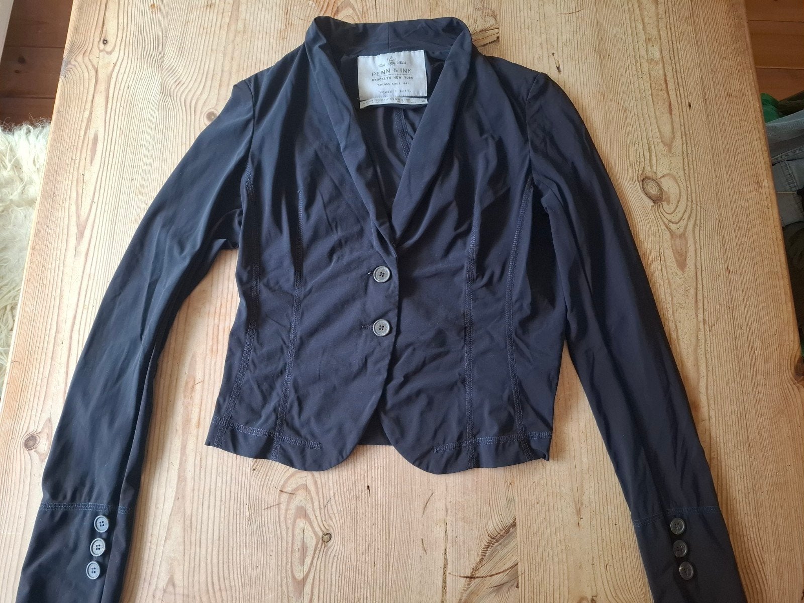 Donkerblauw jasje Penn&Ink maat 38, Kleding | Dames, Maat 38/40 (M), Blauw, Ophalen of Verzenden, Jasje