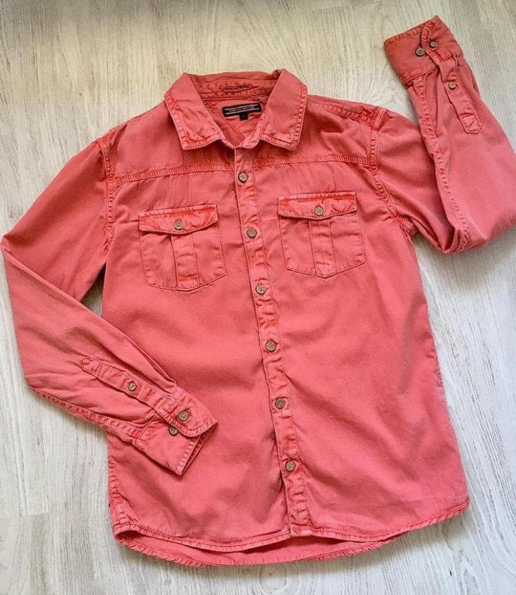 TOMMY HILFIGER Prachtige en stoere roze blouse , maat 152, Kinderen en Baby's, Kinderkleding | Maat 152, Overhemd of Blouse, Ophalen of Verzenden