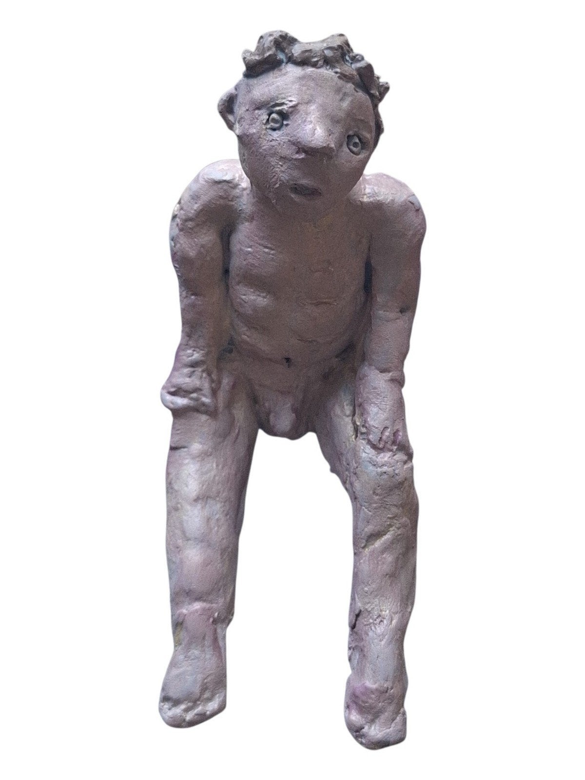Art Deco sculptuur van naakte man, Art deco, Ophalen of Verzenden, Handgemaakt, 20 - 50 cm