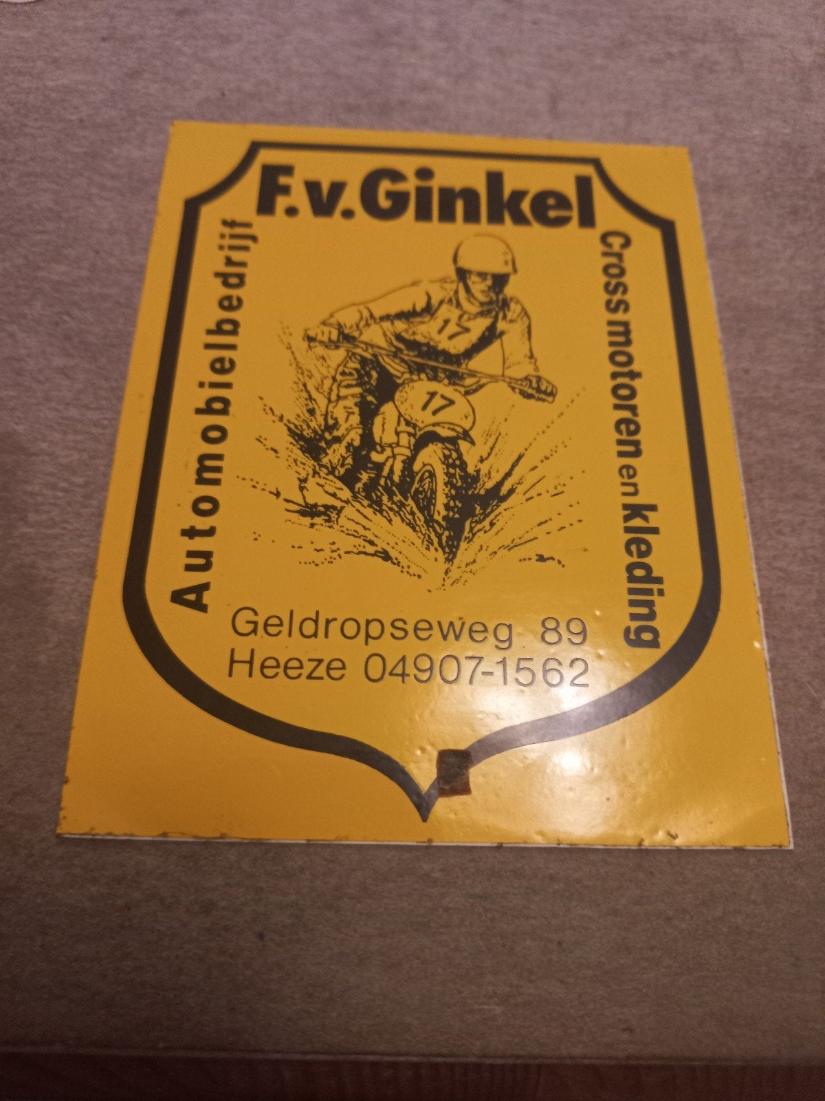 F van ginkel crossmotor kleding automobielen  heeze, Ophalen of Verzenden, Zo goed als nieuw