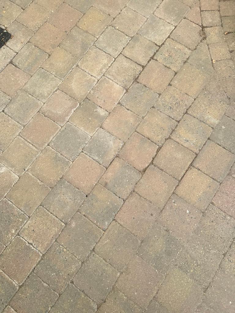 Bestrating 35m2, Ophalen, Gebruikt, Klinkers, 10 m² of meer