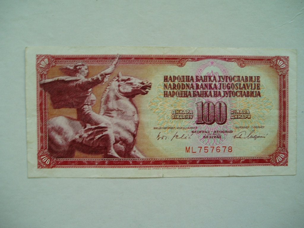 1065. Joegoslavia, 100 dinara 1965 Peace., Postzegels en Munten, Bankbiljetten | Europa | Niet-Eurobiljetten, Verzenden, Joegoslavië